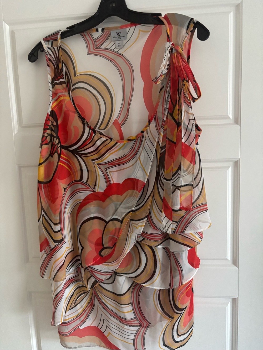 Worthington Coral Multi-Color Layered Sleeveless Camisole